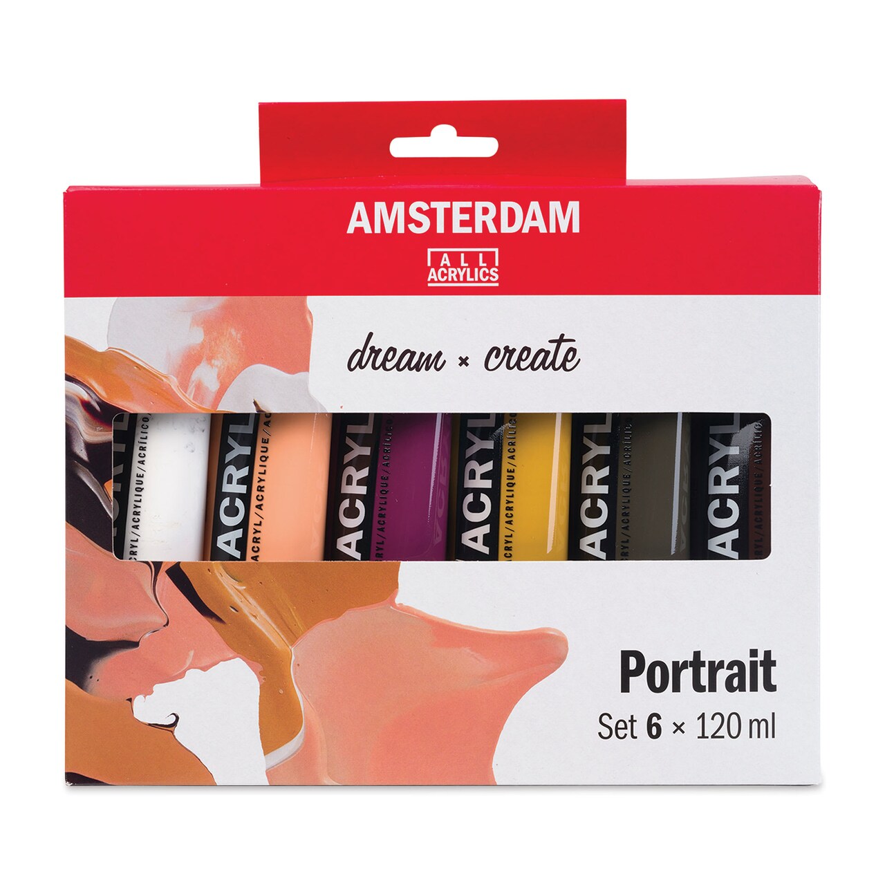 Amsterdam Standard Series Acrylics - Set of 6, Portrait Colors, 120 ml Tubes